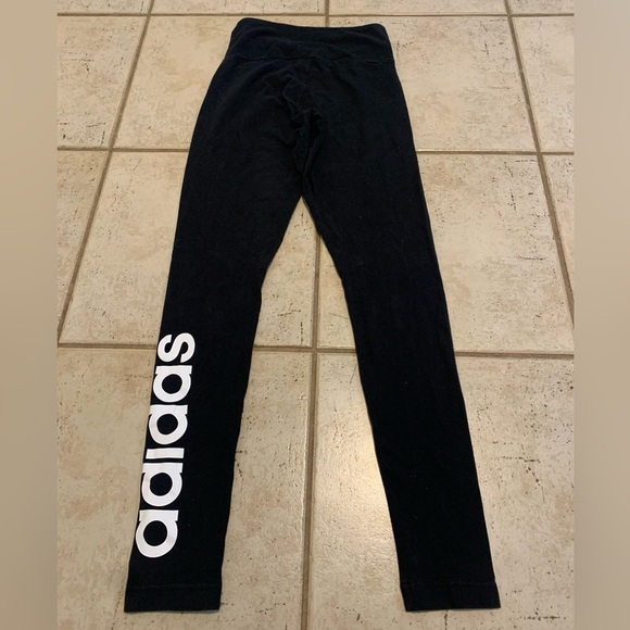 Adidas Black Logo Leggings - Size XS - Picture 6 of 7